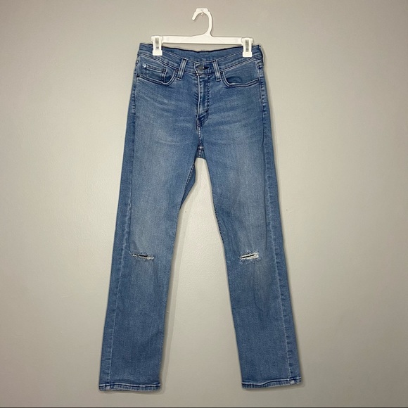 Levi's Other - Levi's 514 Men's Distressed Light Wash Blue Jeans Q